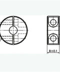 NSC-3-6-CP2 NBK Steel Set Collar with Installation Hole - Set Screw Type - NBK - One Collar Made in Japan - VXB Ball Bearings