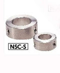 NSC-6-8-S NBK Steel Collar - Set Screw Hex Socket SUSXM7 Type - NBK - One Collar Japan Made, two sizes displayed.