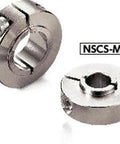 NSCS-12-11-MB1 NBK Set Collar - For Securing Bearing - Clamping Type, side view, polished S45C, made in Japan.