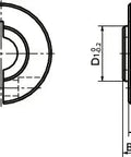 NSCS-12-11-MB1 NBK Set Collar - For Securing Bearing - Clamping Type. Made in Japan. Technical drawing with dimensions.