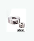 NSCS-15-10-S NBK Collar Clamping Type - Steel Hex Socket Head Cap Screw One Collar Japan Made shown from above and side view.