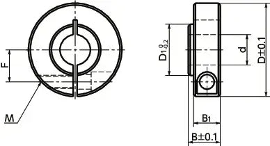NSCS-20-12-SB2 NBK Stainless Steel Set Collar For Securing Bearing - Clamping Type. Made in Japan - Buy Bearings online - Fast US Shipping