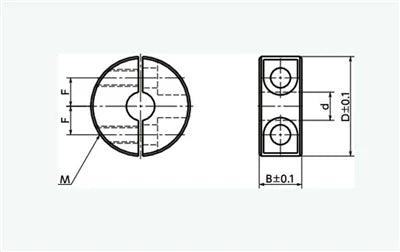NSCSS-10-12-C NBK Set Collar Split type - Steel Ferrosoferric Oxide Film One Collar Made in Japan - VXB Ball Bearings