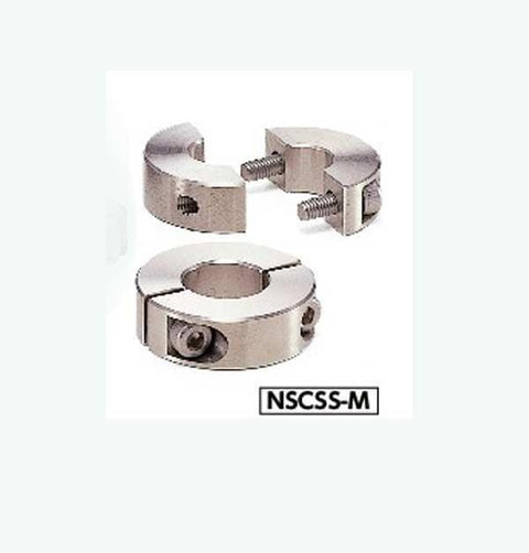 NSCSS-15-12-M NBK Set Collar Split type - Steel Electroless Nickel Plating One Collar Made in Japan - VXB Ball Bearings