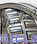Close-up of 23032 CDE4C3S11 NSK Spherical Roller Bearing JAPAN Spherical Bearing showing rolling elements and outer ring