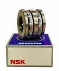 NSK 52204 Thrust Ball Bearing Double Direction Metric Light Duty 20Mm Bore Steel Cage on branded packaging.