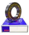 NSK 6040M 6000 Series Single Row Deep Groove Ball Bearing Metric Extra Light 200mm Bore Brass Cage on a box display.