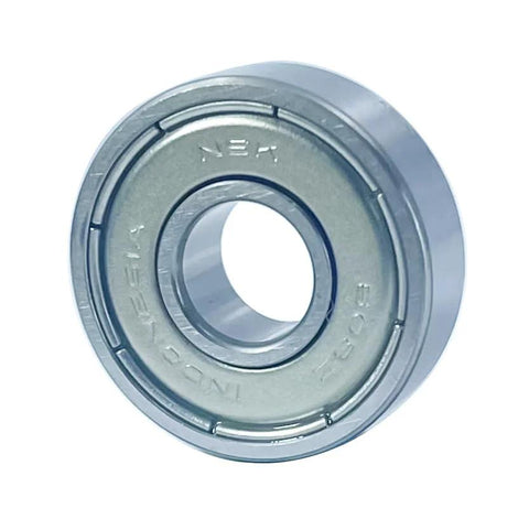 NSK 608ZZ Precision Ball Bearing 8x22x7mm with double metal seals, front view in industrial packaging.