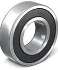 6212V NSK 6200 Series Single Row Deep Groove Ball Bearing, metallic with black seal, side view