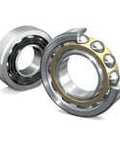 NSK 7308BWG Angular Contact Ball Bearing with 40mm bore, 40° contact angle, steel cage, shown in open view.