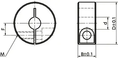 NSCS-30-15-S NBK Collar Clamping Type - Steel Hex Socket Head Cap Screw engineering drawing showing dimensions and features.