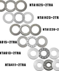 Four Pack Thrust Needle Roller Bearing Set NTA1625 With Two TRA1625 Washers and variations of sizes.
