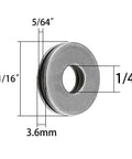 Side view of 2 Sets NTA411 Thrust Needle Roller Bearings With TRA411 Washers One Quarter Inch Bore Eleven Sixteenth Inch Outer Diameter