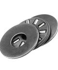2 Sets NTA411 Thrust Needle Roller Bearings With TRA411 Washers, one quarter inch bore, metal construction, side view