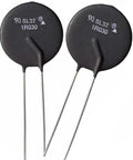 NTC Thermistor Inrush Current Limiter 1 Ohm 20 Percent Tolerance Pack Of 2 For HVAC SG379 Applications, round black 30 mm devices