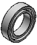 Front view of NTN 6822 Medium Size Ball Bearing Thin Precision Radial Ball Bearing for Industrial Machinery and Equipment.