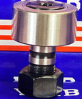 Front view of NUKR47 Track Roller Cam Follower Needle Roller Bearing 20x47x66mm with VXB branding in background