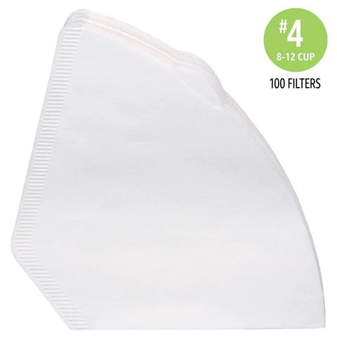 Effortless, clean filtration for everyday coffee with number 4 cone filters designed for 8 to 12 cup brewers; SFI-certified (100 count)