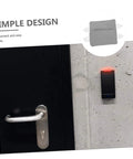 Nursery Door Closer Cushion 2 Pack Silent Door Silencers for Noise Reduction and Safety shown beside a door handle