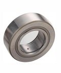 NURT17-1R Crowned Yoke Roller - 17x47x21mm with steel outer ring, front view.