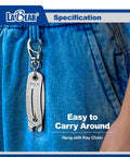 Elite Nut And Bolt Size Identifier Keychain Pro Grade SAE And Metric Gauge 8 To 25 Mm And 5/16 To 1 Inch Steel on jeans