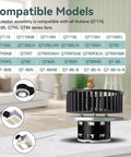 Upgrade QT-110N-B QT-80N-B QT-90N-B QT-9093 QT-100L Bathroom Fan Motor & Blower Wheel Replacement, side view installation guide.