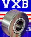 NUTR1542 Flat Yoke Roller Bearing 15x42x18mm on display with VXB branding, side view showcasing metal finish and sealed design.