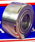 NUTR17 Flat Yoke Roller Bearing 17x40x20mm front view on colorful background