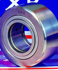 NUTR25 Flat Yoke Roller Bearing 25x52x24mm front view, VXB brand, metal, sealed on both sides, inner diameter 25mm, outer 52mm