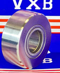 NUTR2562 Flat Yoke Roller Bearing 25x62x24mm by VXB Bearing, close-up front view with visible branding