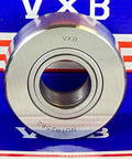 NUTR2562 Flat Yoke Roller Bearing 25x62x24mm front view on VXB branded packaging