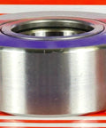 Side view of NUTR3580 Flat Yoke Roller Bearing 35x80x28mm, sealed, metallic finish, showcasing 35mm inner diameter and 80mm outer diameter.