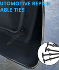 100 Pcs Nylon Universal Cable Tie Buckle Kit With Pin And Button Design, UV Resistant Plastic Zip Ties for Auto Repairs