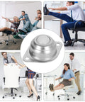 16 Pack 5/8 Inch Nylon Ball Transfer Bearing Units shown with people on office chairs demonstrating easy movement.