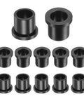 Durable Nylon Flanged Sleeve Bearings Set 12 Pack Self Lubricating Plastic Bushings ID 9.6mm OD 12.7mm Black for machinery use