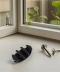 Totority 4-pack nylon boat cleats with screws, black marine-grade deck rope cleats for kayak and canoe
