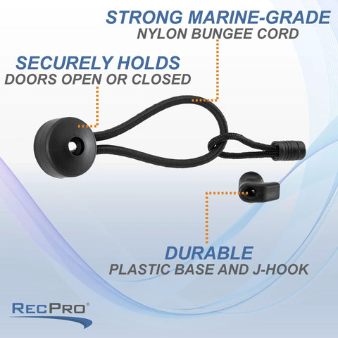 Pocket Door Holder With Bungee Cord And Pull Tab For RVs And Cabinets, Securely Holds Doors Open Or Closed, Easy Pull Tab Latch