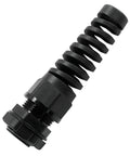 Five Pack NPT Half Inch Cable Glands With Strain Relief IP68 Waterproof Cable Gland With Adjustable Locknut For Six To Twelve Millimeter Wire Diameter Range Built Tough, close-up view showing structure