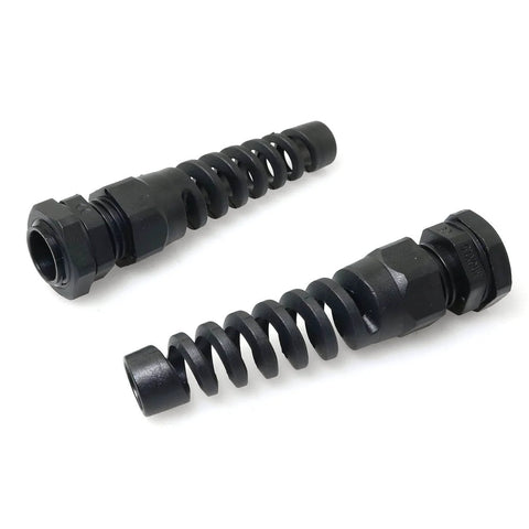 Heavy Duty Waterproof Nylon Cable Gland 16mm Thread Five Eighth Inch IP68 Connector With Strain Relief And Adjustable Locknut For Five To Eight Millimeter Wire Diameter 2 Pack