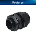 Side view of M25 Cable Gland 2 Hole Nylon Waterproof IP68 Adjustable Locknut For 4 To 8 Mm Wire Diameter Bayonet Entry Dustproof Sealing Connector