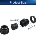 M25 Cable Gland 2 Hole Nylon Waterproof IP68 Adjustable Locknut disassembled view with size measurements