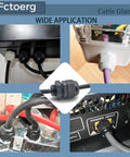 Installation examples of Waterproof Cable Glands Set In Nylon PA66 IP68 Rated Adjustable Strain-Relief Cord Grip Connector for 25-32mm wires.