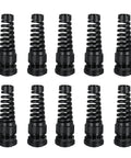 Front view of Durable Nylon Cable Gland Half Inch Diameter Wire Waterproof Strain Relief With Tight Clamp And O Ring Seal IP68 NPT Half Inch For Outdoor Electrical Boxes, 10 Pack