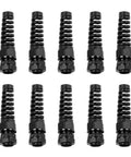 Rugged Nylon Cable Gland Waterproof IP68 Sealing With Strain Relief For Three Eighths Inch Cables, 10 Pack shown from front view