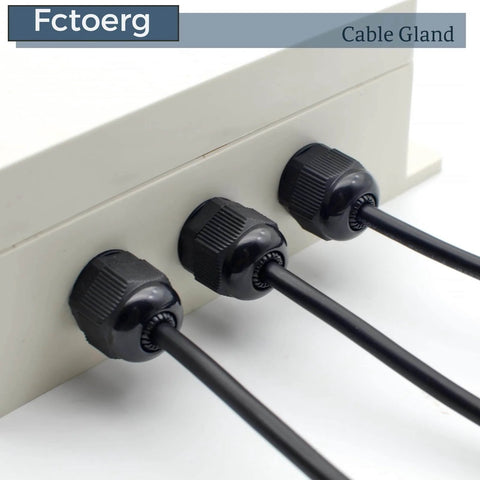 Waterproof Cable Glands Set In Nylon PA66 IP68 Rated Adjustable Strain-Relief Cord Grip Connector For 25-32mm Wires Black 2-Pack