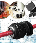 M25 Cable Gland 2 Hole Nylon Waterproof IP68 Adjustable Locknut for 4 to 8 mm Wire Diameter under water with connectors