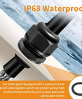 Waterproof Cable Gland Set Nylon NPT Adjustable 4 To 25 Mm in use with gasket sealing cables from water and dust.