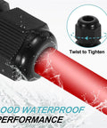 Two Pack PG25 Nylon Cable Glands Waterproof Cord Grip Connector With Washers And Locknut Adjustable 16 To 21 Mm Wire Grommet Protectors For Junction Box Black.