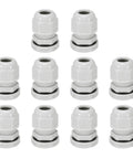 10 Pcs M20x1.5 Cable Glands Adjustable 7-12mm PA6 Nylon IP68 Waterproof Seals Anti-Corrosion For Industrial Outdoor Electrical Enclosures