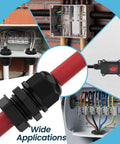 10 Pack M20x1.5 Strain Relief Nylon Cord Grip For 6 To 12mm Cables IP68 Waterproof Adjustable Cable Glands in use